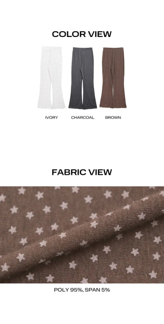 Seo Star Pattern Bootcut Pants