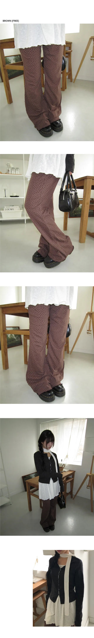 Seo Star Pattern Bootcut Pants