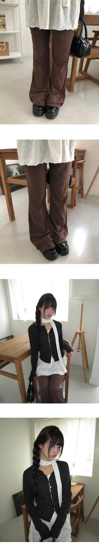 Seo Star Pattern Bootcut Pants