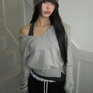 Doe Layered Halterneck Sweatshirt Set