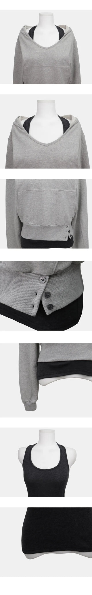 Doe Layered Halterneck Sweatshirt Set