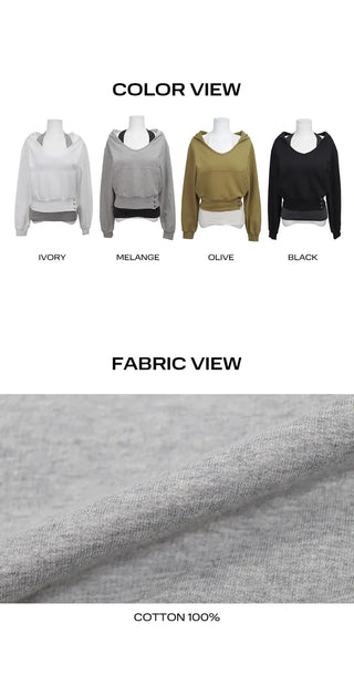 Doe Layered Halterneck Sweatshirt Set