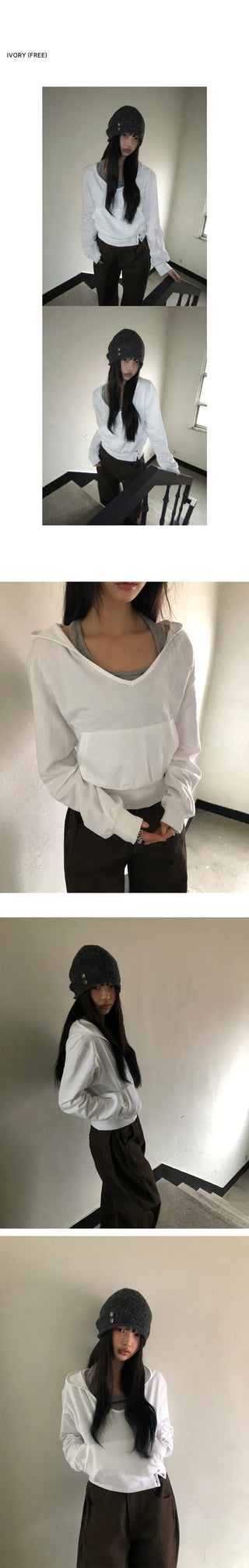 Doe Layered Halterneck Sweatshirt Set