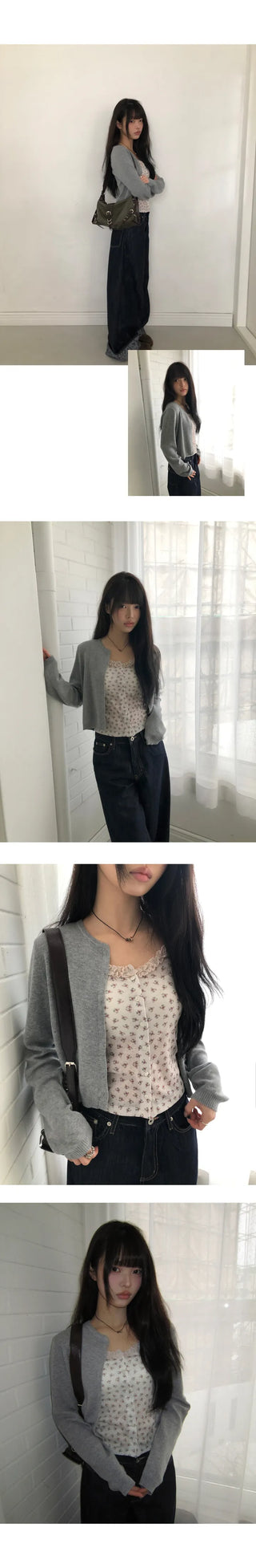 Hiyun Flower Frill Sleeveless Top