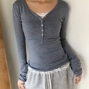Ethan Stripe Warmer Long Sleeve T-shirt