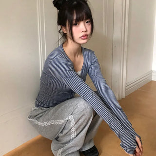 Ethan Stripe Warmer Long Sleeve T-shirt