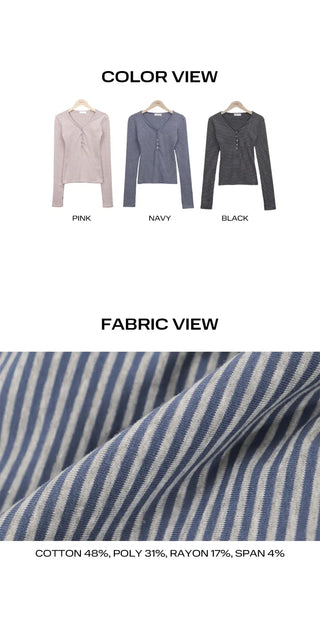Ethan Stripe Warmer Long Sleeve T-shirt