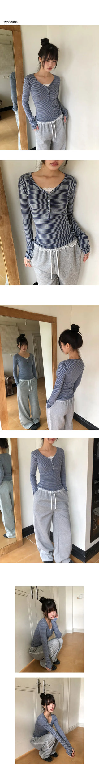 Ethan Stripe Warmer Long Sleeve T-shirt