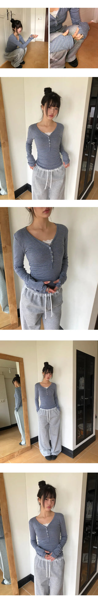 Ethan Stripe Warmer Long Sleeve T-shirt