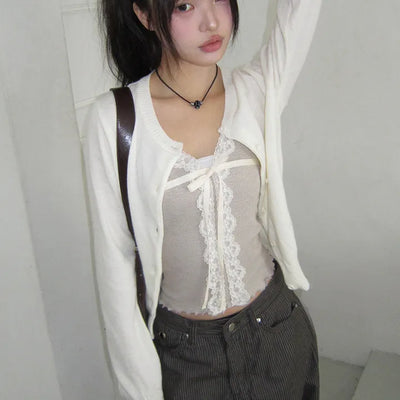 Yudin Wavy Lace Sleeveless