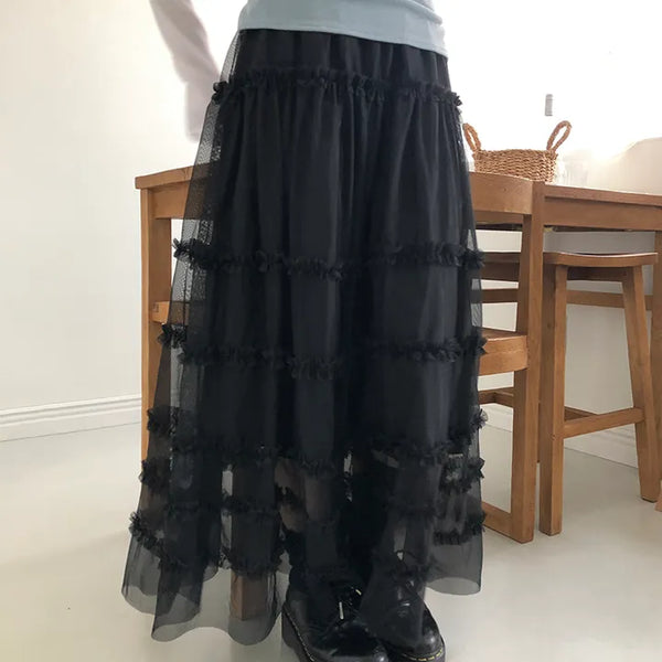 Lamu Tiered Long Skirt