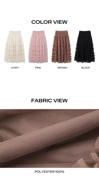 Lamu Tiered Long Skirt