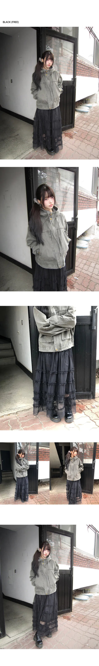 Lamu Tiered Long Skirt