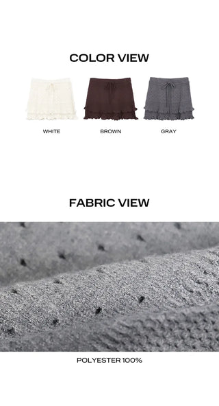 Hirun Knit Frill Mini Skirt