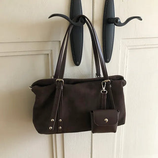 Velvet Suede Crossbody Shoulder Bag