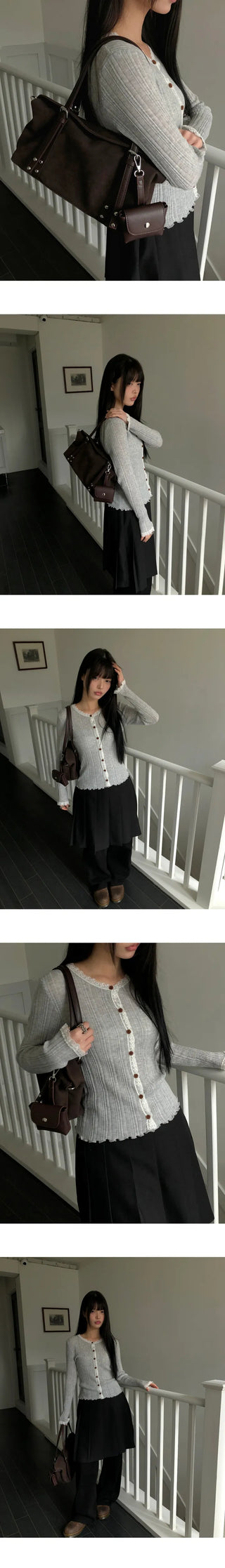 Velvet Suede Crossbody Shoulder Bag