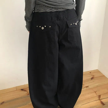Cron Back Pocket Studded Cotton Pants