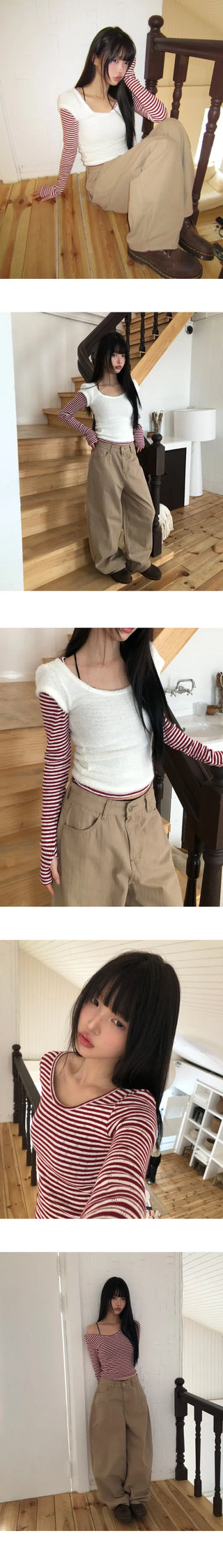 Cron Back Pocket Studded Cotton Pants