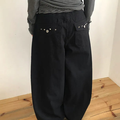 Cron Back Pocket Studded Cotton Pants