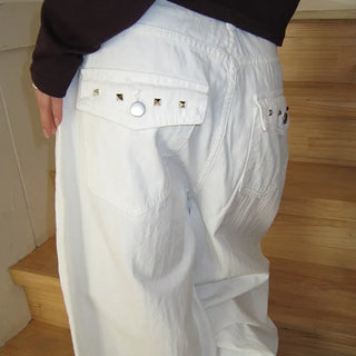 Cron Back Pocket Studded Cotton Pants