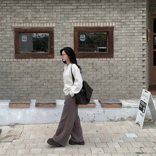 Wool button-up long-sleeved knit