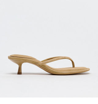 Round Toe Heel Flip-Flops
