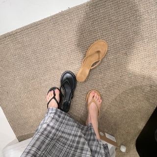 Round Toe Heel Flip-Flops