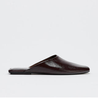 Round Toe Muller Slippers