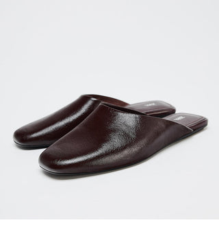 Round Toe Muller Slippers