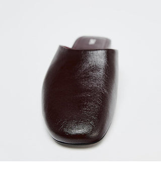 Round Toe Muller Slippers