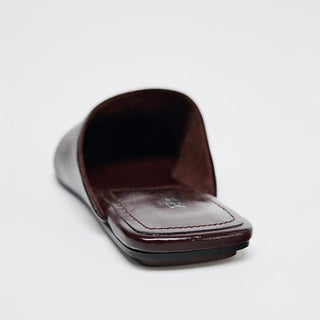 Round Toe Muller Slippers