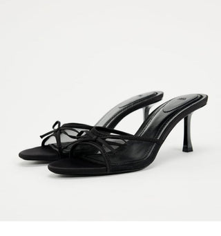 High Heel Bow Sandals