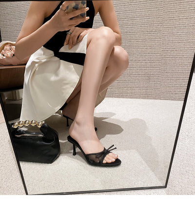High Heel Bow Sandals