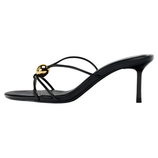 Metal Stiletto Heel Slippers