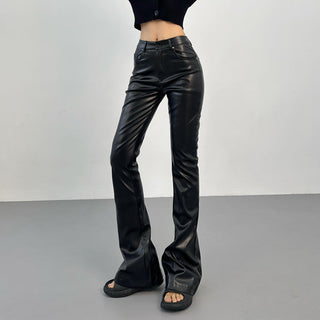 low waist leather