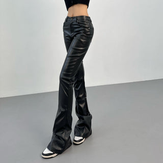 low waist leather