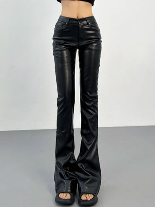 low waist leather