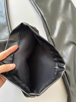low waist leather