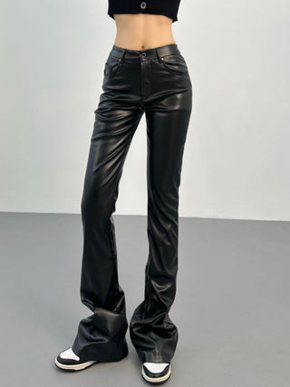 low waist leather