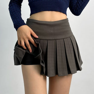 wool pleated skirt