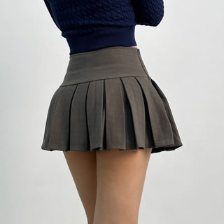wool pleated skirt