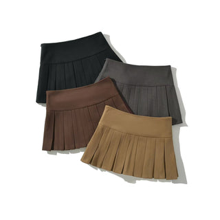 wool pleated skirt