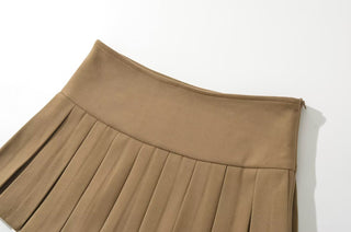 wool pleated skirt