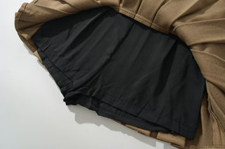 wool pleated skirt