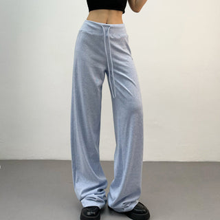 drawstring wide pants