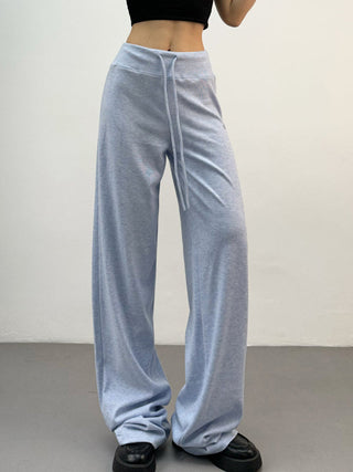 drawstring wide pants