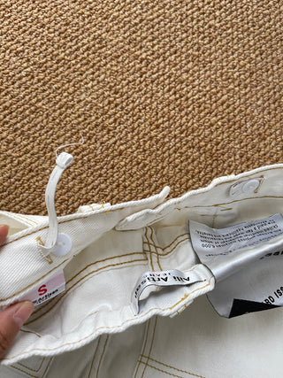 white straight jeans