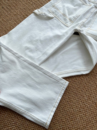 white straight jeans