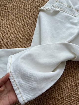 white straight jeans