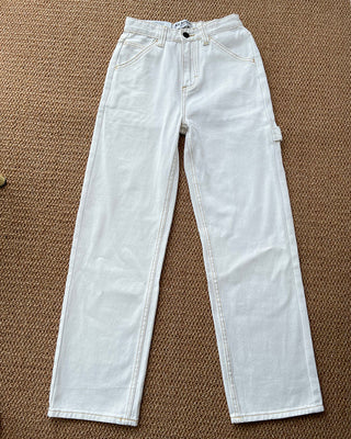 white straight jeans